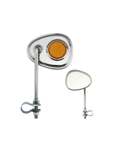 V Mirror Chrome Amber Reflectors.
